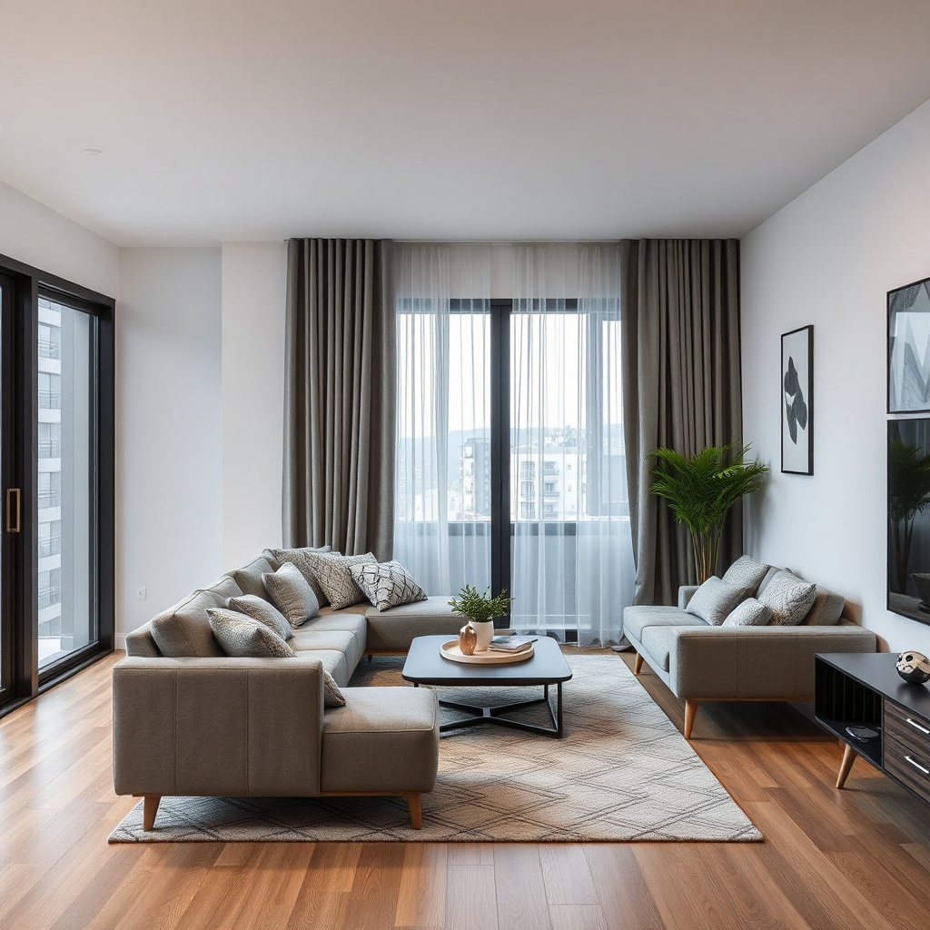 Modern bir apartmanın cephesinde