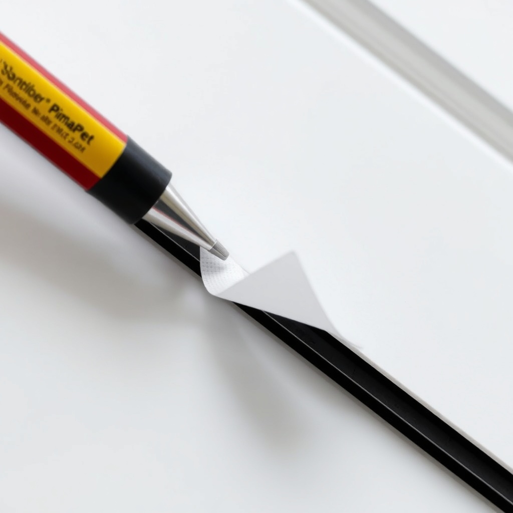 <clean photorealistic photo of a Pimapen B-35 door with visible EPDM gasket being tested w