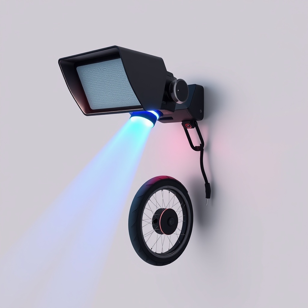<clean photorealistic photo illustration of Pimapen B-35 montajında dijital lazer seviye c